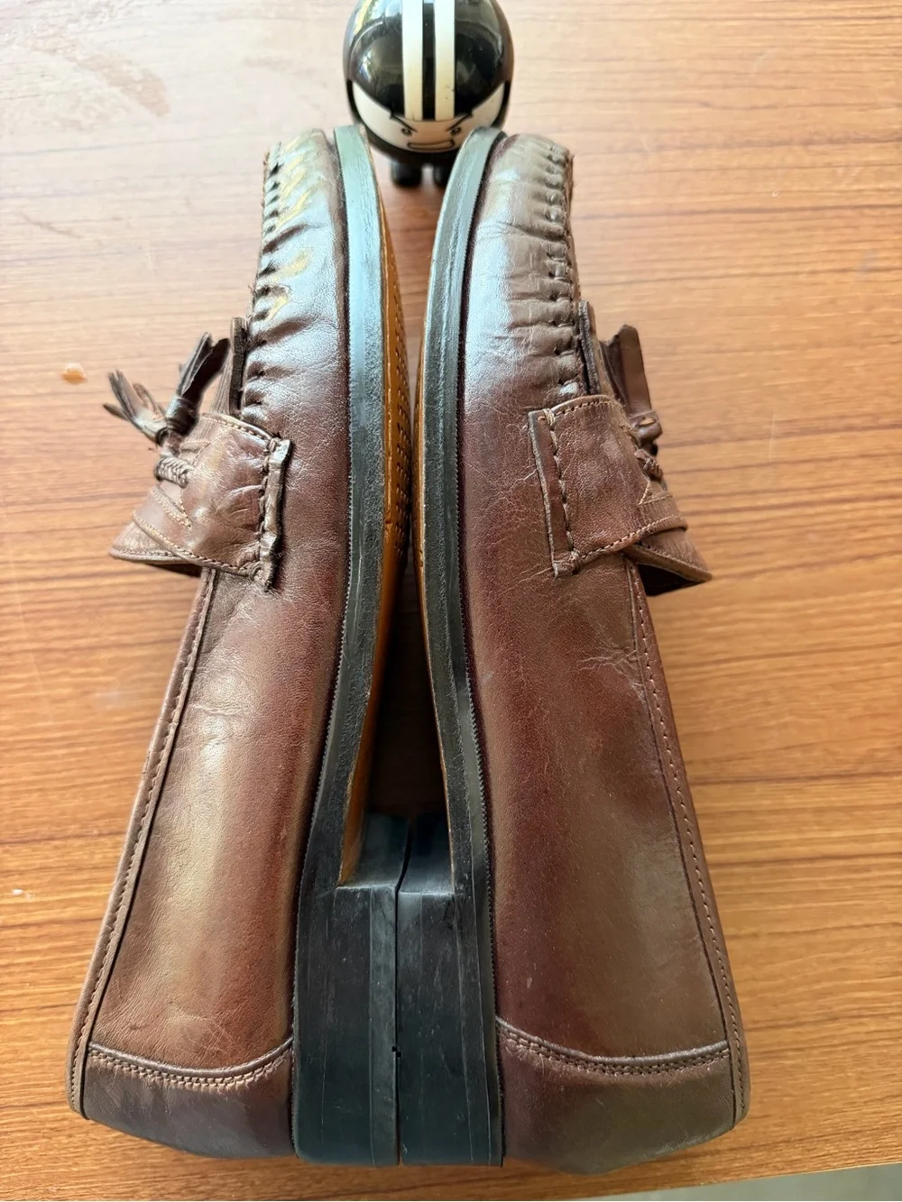 Nunn Bush Brown Woven Tassel Loafers